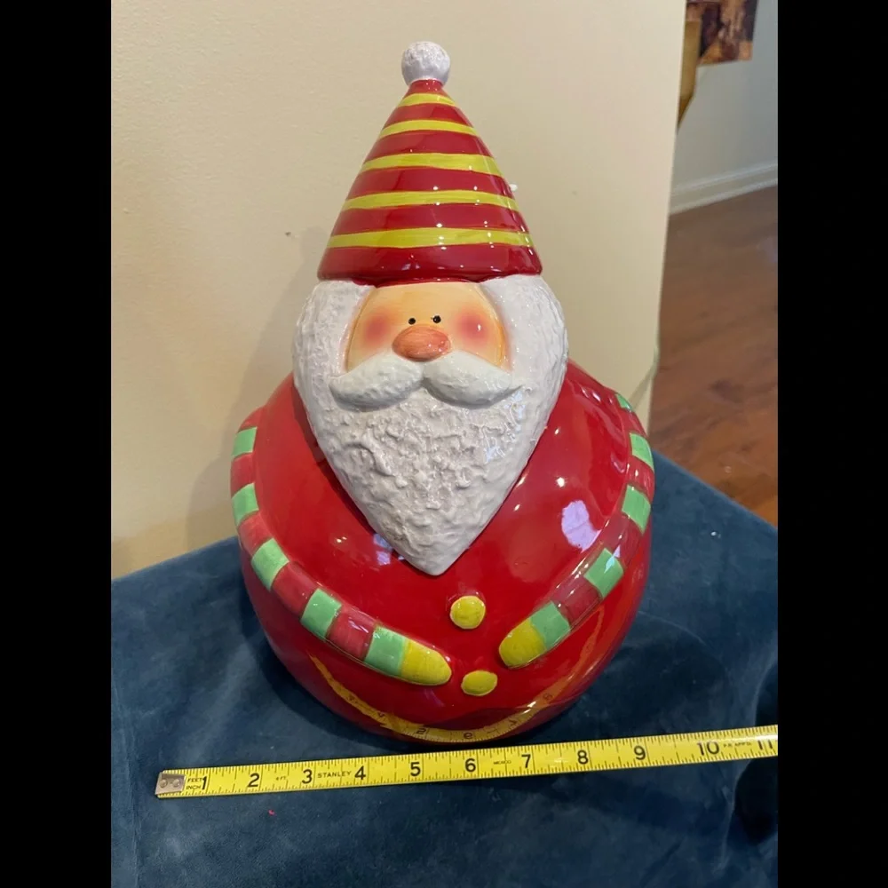 SAKURA CHRISTMAS BRIGHT SANTA HANDPAINTED EARTHENWARE 12